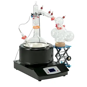2021 di alta qualità a buon mercato all'ingrosso attrezzature da laboratorio piccolo percorso breve Kit di distillazione essenziale pompa per vuoto rotante e refrigeratore