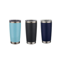Gobelets isothermes personnalisés pour café, 20 oz, double paroi, en acier inoxydable 18/8, avec couvercle, pour la salle de sport