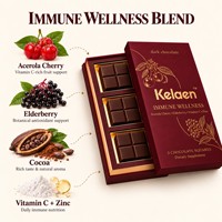 Barres de suppléments à base de plantes au chocolat noir, avec Acerola, Baies de sureau, Vitamine C et Zinc – Complément alimentaire pour un plaisir quotidien
