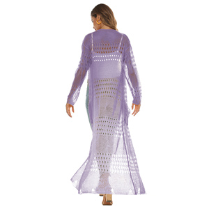 Custom Latest Design Ladies Long Casual Beach <strong>Maxi</strong> Kimono <strong>Cardigan</strong> With Pockets Cover up - Product Image 6