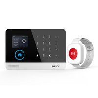LDA Nouveau système d'alarme d'urgence RF433MHz Montre sans fil Style SOS Boutons de panique pour les patients âgés
