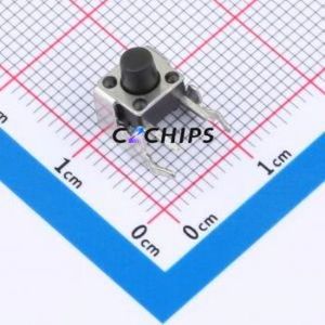 TS013-CBW0EH6.5 Tactile Switch Through hole-4P,7.5x7mm Switch Single Pole Single Throw Round Button 1.8N Right Angle Insert - Product Image 1