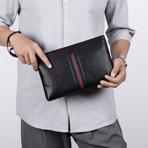 Nuova borsa da <span class=keywords><strong>uomo</strong></span> alla moda borsa da <span class=keywords><strong>uomo</strong></span> in <span class=keywords><strong>vera</strong></span> <span class=keywords><strong>pelle</strong></span> di lusso semplice <span class=keywords><strong>pochette</strong></span> da <span class=keywords><strong>uomo</strong></span> primo strato di vacchetta Casual busta Bag - Product Image 3