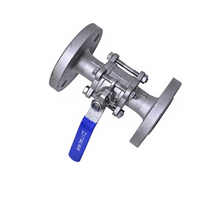 Vanne à boisseau sphérique à bride en acier inoxydable 304, manuelle, DN15-DN50, pour eau, gaz, huile, ODM, OEM, application générale