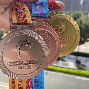 Medaglia in Metallo Placcato Personalizzata <span class=keywords><strong>con</strong></span> Logo, <span class=keywords><strong>Nome</strong></span> o Testo, Forma Rotonda, Design Moderno per Premi Sportivi - Product Image 2