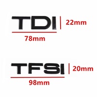 Emblema 3D ABS Negro Plateado para Audi A1 A3 A4 A5 A6 A7 A8 TDI TFSI, Insignia para Auto, Calcomanía para Maletero, Adhesivo para Guardabarros