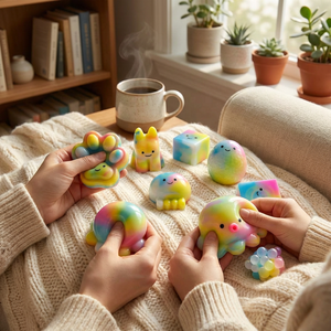 Giocattolo Antistress a Bolle da Schiacciare Fatto in Casa con Lento Ritorno a Forma Originale - Product Image 1