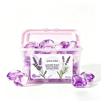 Butiran Cuci Pakaian Larut Air Aroma Lavender Tahan Lama Kapsul Cuci Pakaian Bersih Mendalam