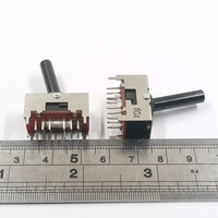 Interrupteur à bascule à 12 broches ON-OFF, interrupteur à bascule à 12 broches, potentiomètre à glissière droit à 2 vitesses, longueur de l'axe 20MM