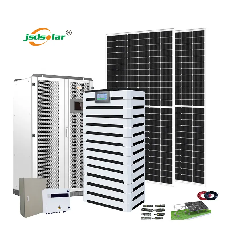 Jsdsolar Pannello Foto volta ico 50kW Hybrid-Photovoltaik anlage 100kW Fabrik Kommerziell 200kW Solar-Komplett system