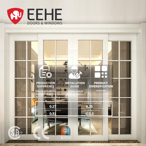 Puertas Corredizas EEHE, Duraderas, de Aluminio, con Certificación CSA, Marco Blanco, para Casas y Villas - Product Image 1