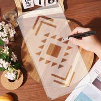 Gabarit de routeur CRainbow en acrylique pour le travail du bois, gabarits de dessin pour incrustations décoratives en bois, transparent