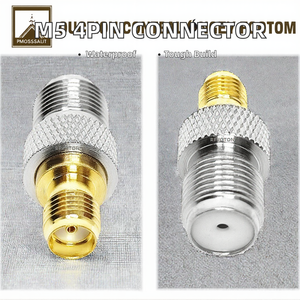 Connecteur M5 personnalisé haute précision 4 broches, borne de câblage PCB étanche, accessoire de connexion filaire mâle/femelle en cuivre RF, vente chaude - Product Image 3