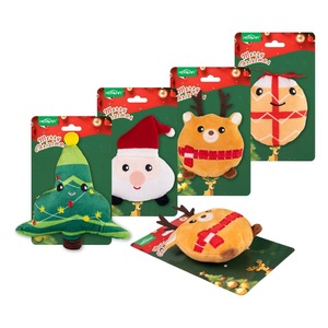 Custom Christmas <b>Cat</b> Pet Stuffed Animal Plush <b>Interactive</b> Chew Bite <b>Toys</b> for <b>Toy</b> Christmas Pet - Product Image 1