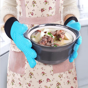 <b>Silicone</b> Oven Mitts Non-Slip and Heat Resistant Pot Holders Microwave Gloves for <b>Baking</b> BBQ Hot Pot Kitchen Accessories - Product Image 4