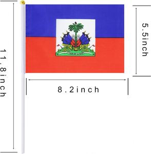 Haiti Products Event Festival High Quality Custom Polyester Haitian Haiti Hand Waving <b>Flag</b> <b>Flags</b> - Product Image 2