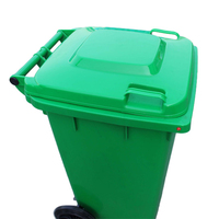 Poubelle rectangulaire amovible en plastique HDPE de 100 litres, pour usage intérieur/extérieur XS100L