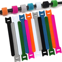 Lot de 50 attaches-câbles réutilisables pour la gestion des câbles, organisateurs de câbles ajustables, sangles de câbles et attaches auto-agrippantes