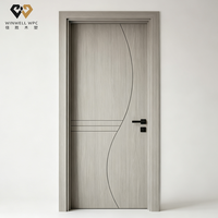 Porte creuse WPC à surface mate, aspect uni élégant, pour intérieur (chambre, salle de bain), étanche, sans formaldéhyde, design moderne, usage domestique