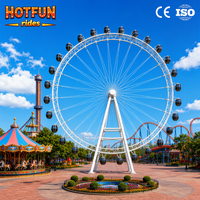 Grande Roue Électrique de Luxe Hotfun 75m avec Éclairage LED pour Sites Touristiques et Parcs d'Attractions