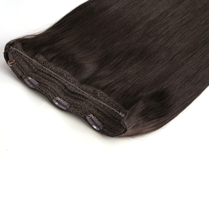 Extensiones de Cabello K.SWIGS, Cabello Humano Remy Liso Chino, 120g, Tamaño Ajustable, Clips Seguros, Suave y Sedoso, Color Castaño Oscuro para Mujer, Sin Puntas Abiertas - Product Image 6