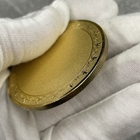 Pièces commémoratives vierges en alliage de zinc avec motif brillant pour gravure au laser, médailles de collection en émail métallique