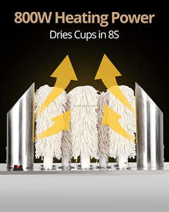 Machine à polir les verres à vin CE Commercial en acier inoxydable 304, tête électrique 2/5/8, 1200W - Product Image 4