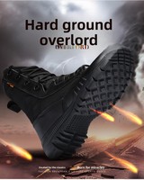 Bottes de randonnée tactiques pour hommes antidérapantes et résistantes à l'usure avec semelle en caoutchouc en cuir synthétique pour la course en plein air et le camping en été