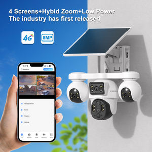 Caméra solaire à zoom 8x à 4 objectifs, enregistrement 24h/24 et 7j/7, <span class=keywords><strong>couverture</strong></span> à 360 degrés, vision nocturne couleur, grand angle, vente chaude - Product Image 6