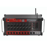 Mezclador Digital Profesional AFS16 de 16 Canales para Montaje en Rack, Caja de Audio Blanca con Control Remoto Inalámbrico Wi-Fi y BT, Control por Tablet