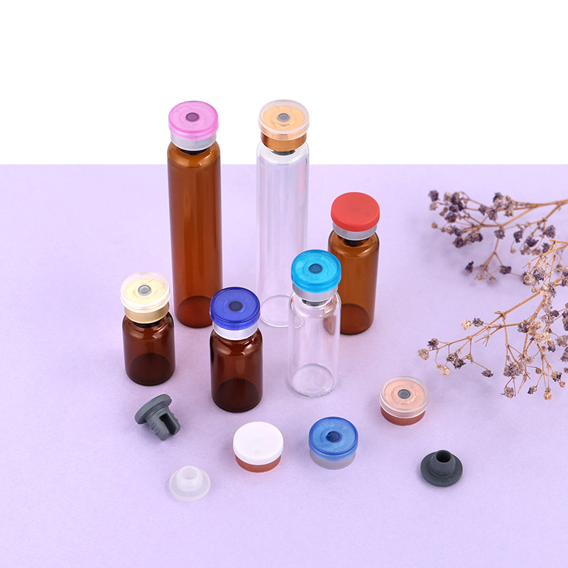 В наличии янтарные флаконы 2 мл 3 мл 5 мл, 7 мл, 10 мл 15 мл 20 мл фармацевтический флакон медицинский стеклянный флакон с резиной