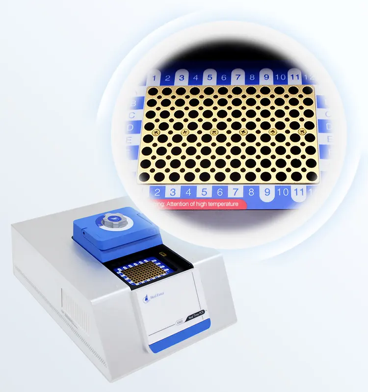 Rapid Dual Block 2 Channel 96 Well Automatic Bird DNA Test Machine fluorescenza quantitativa in tempo reale QPCR