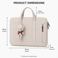 Bolsa para Portátil de Cuero PU Personalizada, Funda Protectora Portátil para Notebook con Bolsillo Frontal con Cremallera, Fabricante OEM ODM