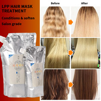 Masque capillaire professionnel haut de gamme effet soie brillant, traitement au collagène LPP, crème revitalisante équilibrante à la kératine pour soins capillaires