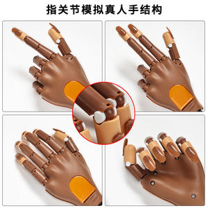 Modèle de main d'entraînement pour ongles, amovible, pour manucure DIY, avec articulations des doigts, pour la pratique des ongles en acrylique, mains de prothèse - Product Image 3