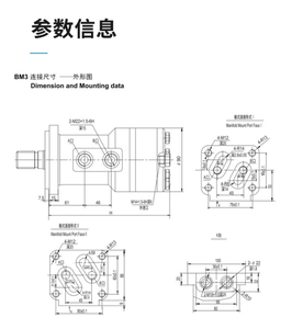 Moteur hydraulique BM3-100 BM3-125 BM3-160 BM3-200 BM3-250 BM3-315 BM3-400 BM3-500 Série BM3 Huile - Product Image 4