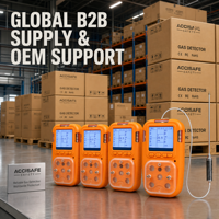 HIREP Pompa Hisap Portabel 5in1 Detektor Gas Multifungsi Monitor Keamanan Industri Ruang Terbatas IP66 ATEX Tahan Ledakan LEL CO O2