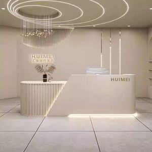 Mostradores de Recepción de Madera Ecológicos Modernos de Alta Calidad Personalizables para Centros Comerciales, Escuelas, Hospitales, Edificios de Oficinas, Cafeterías - Product Image 4