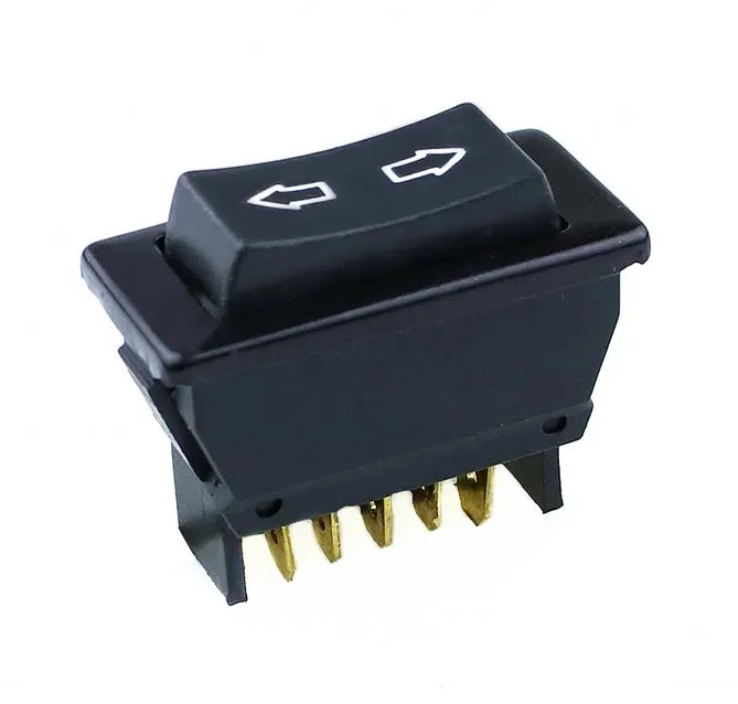 Interruptor de ventanilla eléctrica para coche, balancín de 5 pines DPDT ASW-01 20A