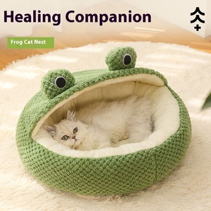 Cama <span class=keywords><strong>para</strong></span> Mascotas Serie Little Frog, Diseño Sólido, Transpirable, de Felpa, <span class=keywords><strong>para</strong></span> Invierno, <span class=keywords><strong>para</strong></span> Perros y <span class=keywords><strong>Gatos</strong></span>, Venta al por Mayor - Product Image 4