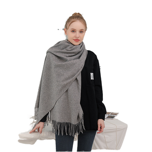 Zifeng OEM 2025 nouveau <span class=keywords><strong>Chal</strong></span> Na Kar haute qualité hiver plaine gland cachemire châle écharpe - Product Image 2