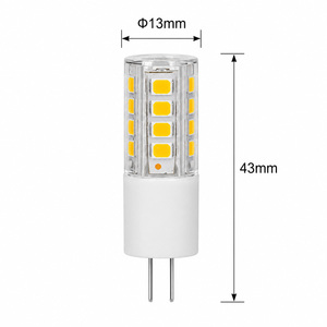 Bombilla LED G4 con base de doble pin, lámpara de maíz de 3W, AC DC 12V, reemplazo para luz halógena G4, para iluminación de candelabros de cristal - Product Image 6