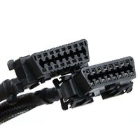 Câble répartiteur OBD2 en Y de 30 cm, 16 broches, 1 mâle 2 femelles, pour diagnostic automobile, extension et conversion OBDII