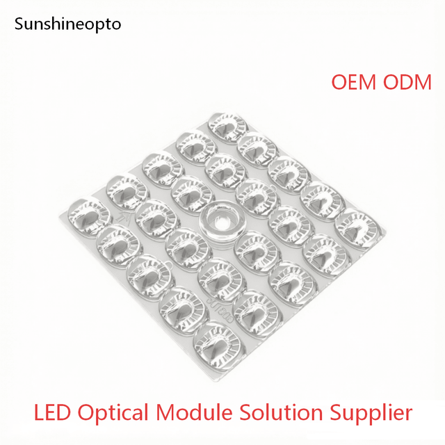 50x50mm 24-in-1 Plano-Convex Square LED Lens Array PC Optical Component for 3030 5050 SMD Street High Bay Light Supply