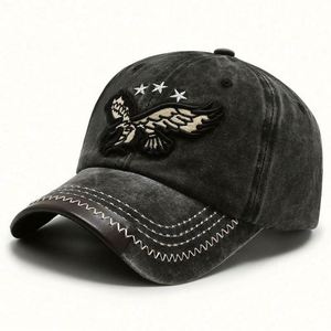 หมวกแบบกำหนดเอง ออกแบบ OEM หมวกทรง Trucker ผ้าหนังกลับ 6 แผง ไม่มีตาข่าย ปักลาย - Product Image 6