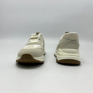 Chaussures décontractées beige en mesh patchwork, lacets, semelle épaisse et amortissante, antidérapantes, style dad sneakers pour la marche quotidienne - Product Image 5
