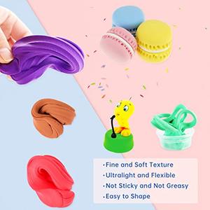 Argile à <span class=keywords><strong>modeler</strong></span> super légère, sûre, non toxique et non <span class=keywords><strong>collante</strong></span> pour les projets créatifs DIY et les jouets éducatifs - Product Image 6