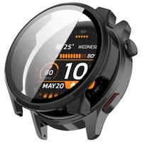 Film de protection d'écran en verre trempé, couvercle pare-chocs pour montre Haylou 4S HF012, étui de protection pour montre intelligente en PC rigide