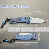 BM290 Outdoor Taktisches Messer mit Klinge aus Nylonfaser, Griff aus Nylonfaser, Camping- und Jagdmesser, Taschenklappmesser, EDC Multifunktionswerkzeug