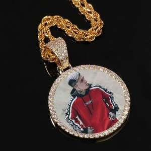 45 मिमी 35 मिमी 68 मिमी xl बड़े राउंड दिल के सबलिमिनेशन ब्लैंक के साथ गहने पेलेंट हार - Product Image 4